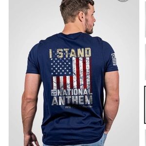 Nine Line Men's I Stand T-Shirt BLACK Large NWOT